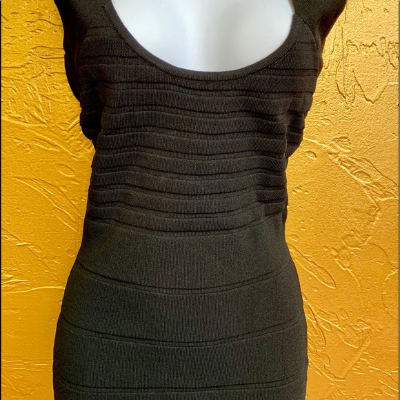 Reynah Black Cross Back Bodycon Dress - Picture 2 of 7
